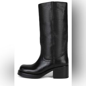 new Jeffrey Campbell Reflect pull on square toe boots in black leather